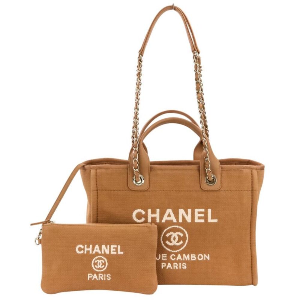 Chanel Deauville Canvas Tote Bag